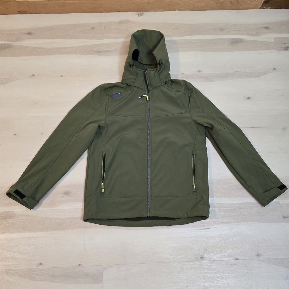 Raintex C&A All Weather Gear Fullzip Hoodie Olive Green Outdoor  Jacket Size M